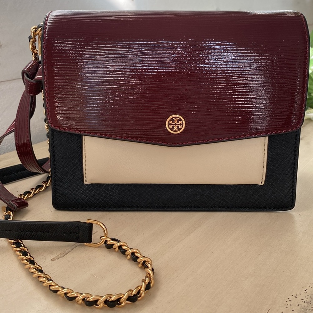 Tory Burch Robinson Color Block Convertible Handb… - image 5